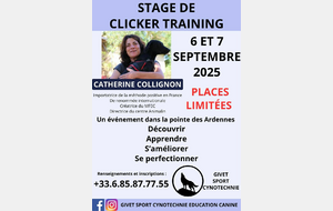 STAGE DE CLICKER TRAINING animé par CATHERINE COLLIGNON